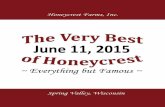The Very Best of Honeycrest 2015