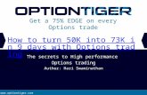 How to turn 50k into 73k in 9 days with options trading