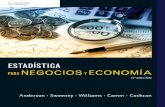 Estadística para Negocios y Economía. 12 Ed. David R. Anderson, Dennis J. Sweeney, Thomas A. William