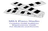 MEA Piano Studio Guild Auditions Requirements