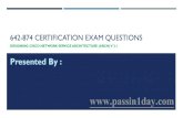 Cisco certified design professional 642 874 certification exam questions