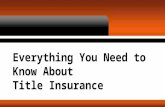 Everything you need to know about title insurance