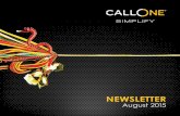 Call One Newsletter - August 2015