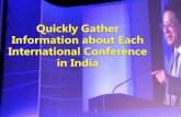 Quickly gather information about each international conference in india