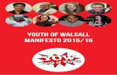 Youth Of Walsall Manifesto 2015/2016