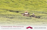 Climate Finance: Acclimatise Capability and Experience