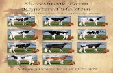 Shoresbrook Farm Registered Holstein Dispersal