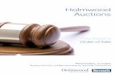 Holmwood Auction Order of Sale - 07 October 2015