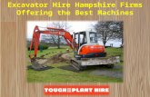 Excavator hire hampshire firms offering the best machines