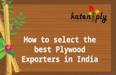 How to select the best plywood exporters in india