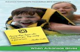 Arkansas Community Foundation 2015 Annual Report - When Arkansas Gives -