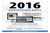 Moscow-Pullman Daily News Print Rate Card, 2016