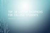 Top 10 laptop backpacks for college students