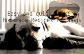 Easy and quick cooking homemade recipes for dogs