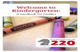 Welcome to Kindergarten: A handbook for families