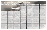 Lent Reading Calendar 2016