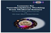 Ordered Universe: Lessons for Interdisciplinary Working from Medieval Science