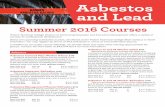 Asbestos and Lead summer 2016 flier
