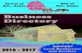 Town of Ste Anne/RM of Ste Anne Local Business Directory 2016/17