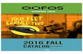 OOFOS Fall 2016 catalogue