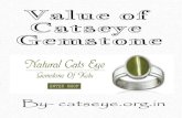 Value of catseye gemstone