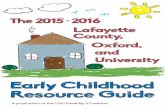 2015-2016 Early Childhood Resource Guide