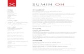 Sumin Oh's Summer Resume 2016
