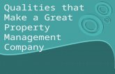 Qualities that Make a Great Property Management Company
