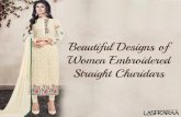 Beautiful designs of women embroidered straight churidars