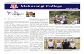 Mahurangi Matters, Mahurangi College Newsletter, 6 July, 2016