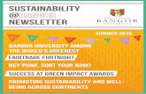 Sustainability@Bangor Summer Newsletter 2016