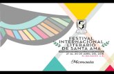 Festival Internacional Literario de Santa Ana. Memoria