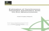 Estimation of Synchronous Generator Parameters from On-line ...