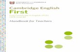 Cambridge English: First Handbook for Teachers