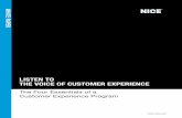 listen to the voice of customer experience - nice