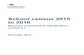 School census 2015 to 2016: business and technical specification ...