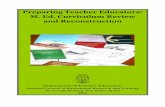 M. Ed. Curriculum Review and Reconstruction