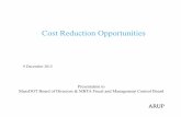 Cost Reduction Opportunities