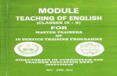 Module Teaching of English (classes IX,X)