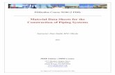 Material Data Sheets for the Construction of Piping Systems