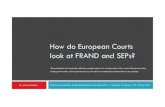 How do European Courts look at FRAND and SEPs?