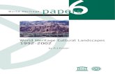 World heritage cultural landscapes, 1992-2002; World heritage ...
