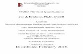MQSA Physicist Qualifications Jon Erickson 2016