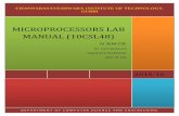 MICROPROCESSORS LAB MANUAL (10CSL48)