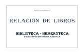 RELACIÓN DE LIBROS BIBLIOTECA