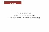 ICSUAM Section 3000 General Accounting CSU