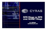 RPR Rings vs RPR over SONET Rings