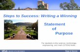 Steps to Success: Writing a Winning Statement of Purpose