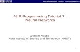 NLP Programming Tutorial 7 - Neural Networks
