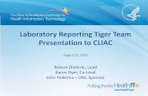 Laboratory Reporting Tiger Team Presentation to CLIAC